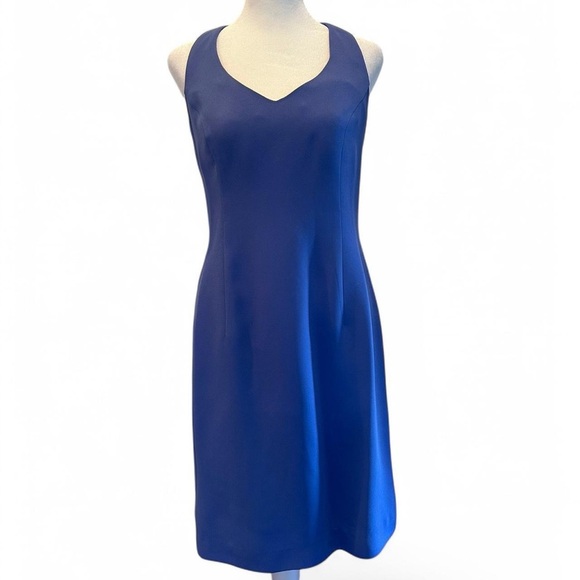 YL Vintage Blue Halter Short Dress Size 8 - Picture 1 of 8